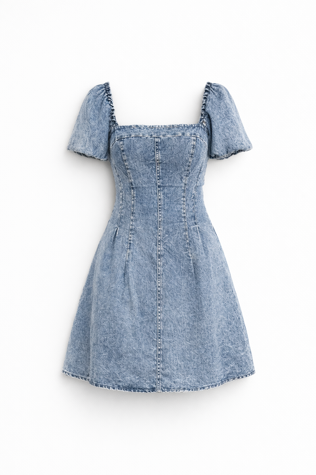 Denim Puff Sleeve Dress